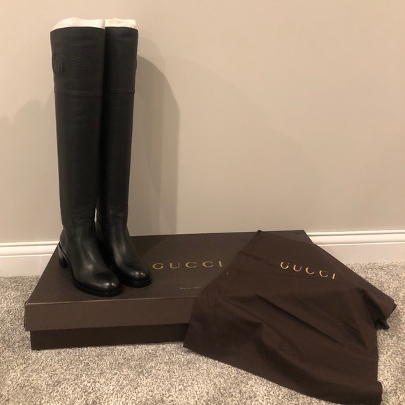 Authentic Vintage Gucci Over the Knee Boots 38 - Picture 1 of 13